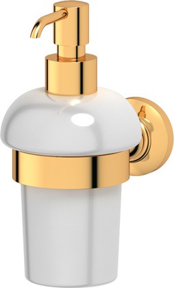 Дозатор для жидкого мыла 3SC Stilmar настенный, фарфор, золото STI 205