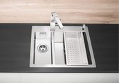 Кухонная мойка без крыла, с клапаном-автоматом, нержавеющая сталь зеркальной полировки Blanco Claron 340/180-IF/А 514204