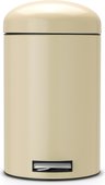 Ведро для мусора 12л с педалью, MotionControl, миндальное Brabantia Retro Bin 479045