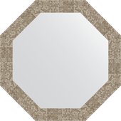 Зеркало Evoform Octagon 670x670 в багетной раме 70мм, соты титан BY 7311