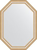 Зеркало Evoform Polygon 610x810 в багетной раме 60мм, золотые бусы на серебре BY 7051