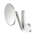 Косметическое зеркало Keuco iLook_move, с подсветкой, круглое, с сенсорной панелью, увеличение х5, нержавеющая сталь 17612 219002