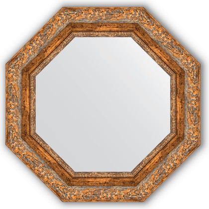 Зеркало Evoform Octagon 554x554 в багетной раме 85мм, виньетка античная бронза BY 3778