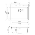 Кухонная мойка Omoikiri Akari 57 WH, Tetogranit, белый 4997365