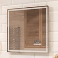 Зеркало Vigo Geometry Media Voice 700x700 LED-подсветка, подогрев, голосовое управление, Bluetooth, дата, время 046