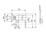 Смеситель для душа RAV Slezak Vltava, с лейкой, белый глянцевый, хром VT481.5/1CB