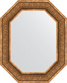 Зеркало Evoform Polygon 640x790 в багетной раме 101мм, вензель бронзовый BY 7234