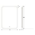 Зеркало с матированием и LED-подсветкой Defesto, 21W, 50x70см, сенсорный выключатель, тёплый белый свет DF 3814S