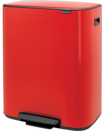 Мусорный бак с педалью Brabantia Bo Pedal Bin 60л, пламенно-красный 211386
