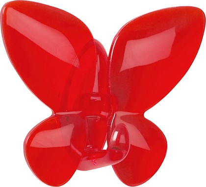 Крючок для полотенец Spirella Mariposa, самоклеящийся, красный 1013946