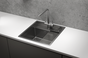 Кухонная мойка Granula Kitchen Space KS-5051 500x510, накладная, нержавеющая сталь, Сталь сатин 5051, СТАЛЬ САТИН