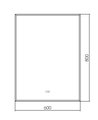 Зеркало AQUAme 600x800 с подсветкой и подогревом AQM9103