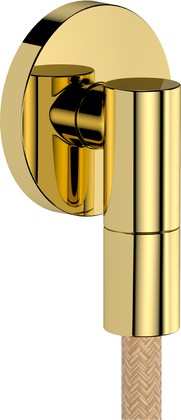 Шланговое подсоединение Hansgrohe FixFit Fine S, с клапаном обратного тока, полированное золото 28882990
