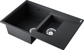 Кухонная мойка Omoikiri Daisen 78-2T-BL, с крылом, чёрный 4993535