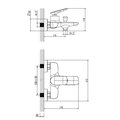Смеситель для ванны AQUAme Como, душевой набор 3jet, чёрный матовый AQM6512MB