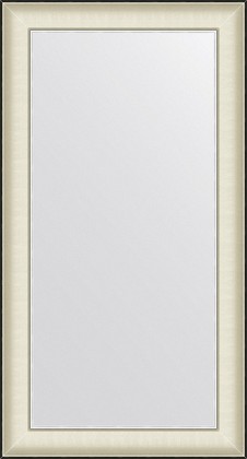 Зеркало Evoform Definite 58x108, в багетной раме, белая кожа с хромом 78мм BY 7627