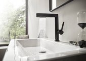 Смеситель для раковины Hansgrohe Finoris 230, с вытяжным душем, Push-Open, матовый чёрный 76063670