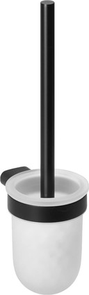 Ёршик для унитаза Bemeta Organic black, стекло, подвесной, чёрный матовый 167113140