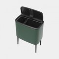 Мусорный бак Brabantia Bo Touch Bin 11/23л, двуxсекционный, зелёная сосна 304187