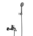 Смеситель для ванны Aquatek Европа, с душевым набором,оружейная сталь AQ1349BGM