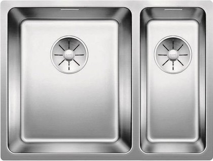 Кухонная мойка Blanco Andano 340/180-U, чаша слева, отводная арматура, полированная сталь 522979