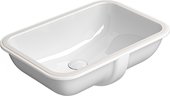 Раковина GSI Classic, 500, встраиваемая снизу, с переливом, белый глянцевый 724711