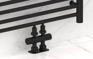 Вентиль Сунержа 2х1/2" прямой скрытый-скрытый EU50, матовый чёрный 31-1417-1234