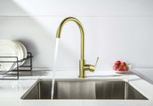 Смеситель для кухни Aquatek Оберон, шлифованное золото AQ1282BG