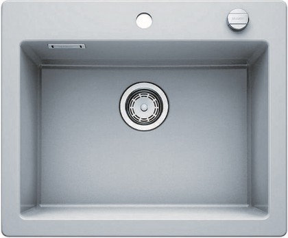 Кухонная мойка Blanco Palona 6, без крыла, с клапаном-автоматом, керамика, серый алюминий 520927