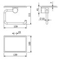 Держатель бумаги Kludi Vela R, чёрный матовый 5897139