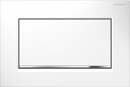 Смывная клавиша для унитаза Geberit Sigma30 одинарный смыв, белый / хром глянц. 115.893.KJ.1