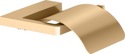 Держатель туалетной бумаги Keuco Collection Moll с крышкой, латунь шлифованная 12760 250000