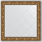 Зеркало Evoform Exclusive-G 1090x1090 с гравировкой, в багетной раме 99мм, византия золото BY 4457