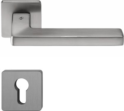 Ручка дверная Colombo Esprit, 50х50, с накладкой для англ.замка, циркон BT11RY zirconium SS HPS