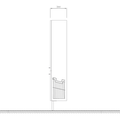 Шкаф-пенал напольный Verona Moderna, 1664x350, 1 дверь, 1 корзина, правый MD313R