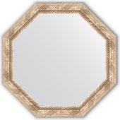 Зеркало Evoform Octagon 732x732 в багетной раме 70мм, прованс с плетением BY 3759