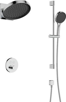 Комплект для душа AQUAme, встраиваемый, термостат, хром AQM8403CR