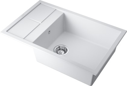 Кухонная мойка Omoikiri Sumi 78-LB-WH, с крылом, оборачиваемая, Tetogranit, белый 4993722
