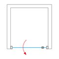 Душевая дверь Roth Proxima PXDO1N, 100см, прозрачное стекло, хром 525-1000000-00-02