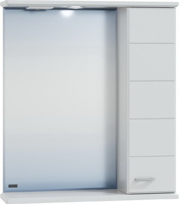 Зеркальный шкаф Санта Омега 600x750x155, со светильником, белый 107004