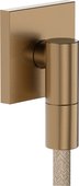 Шланговое подсоединение Hansgrohe FixFit Fine E, с клапаном обратного тока, шлифованная бронза 28883140
