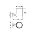 Стакан Grohe Essentials Cube, стекло, хром 40755001