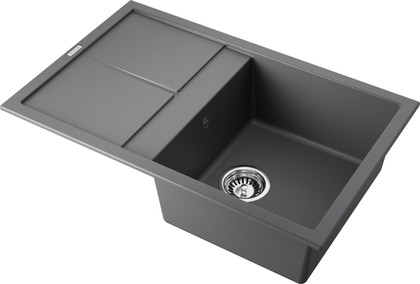 Кухонная мойка Omoikiri Sumi 79-PL с крылом, tetogranit, платина 4993667