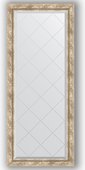 Зеркало Evoform Exclusive-G 630x1530 с фацетом и гравировкой, в багетной раме 70мм, прованс с плетением BY 4134