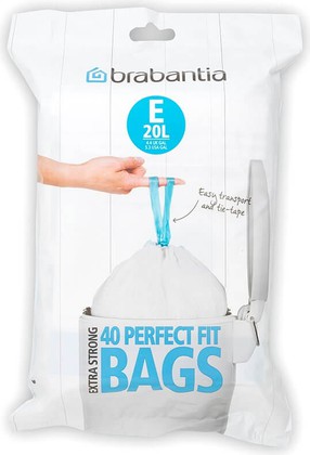 Мешки для мусора Brabantia 20л, размер E, 40шт 362002