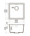 Кухонная мойка Omoikiri Kata 40-U-BL, Artgranit, чёрный 4993396