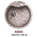 Кухонная мойка Omoikiri Asida, без крыла, гранит натуральный, песочный OAS-59-1-GR-SA