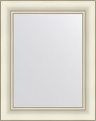 Зеркало Evoform Definite 41x51, в багетной раме, белый с серебром 60мм BY 7625