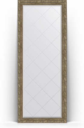 Зеркало Evoform Exclusive-G Floor 800x2000 пристенное напольное, с гравировкой, в багетной раме 85мм, виньетка античная латунь BY 6315