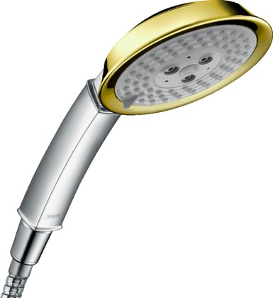 Лейка для душа Hansgrohe Raindance Classic 100 3jet, хром/золото 28548090